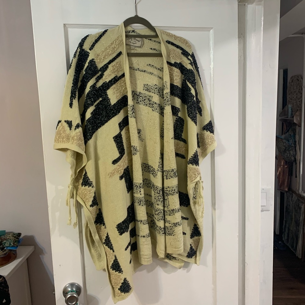 Lucky brand Aztec poncho
